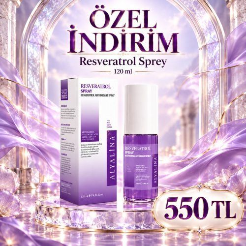 Resveratrol Sprey<br>120 ml<br>21 Ekim 20:00’a Kadar Geçerlidir.